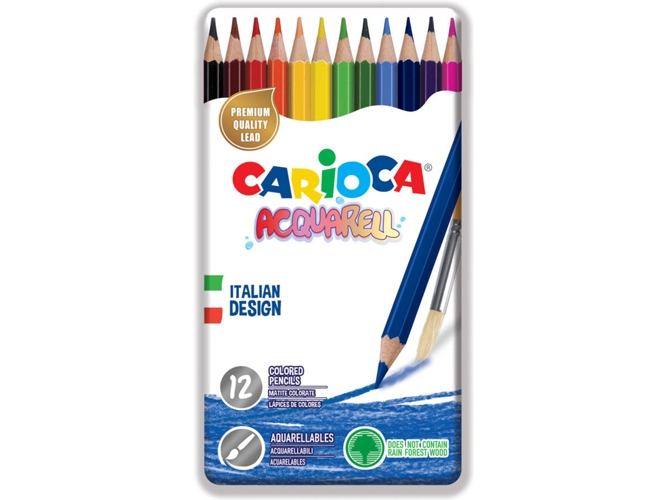 Pack de 12 Lápiz de Color CARIOCA Acuarela (Multicor)