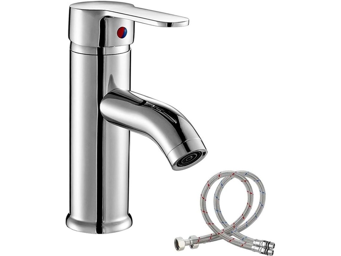 Grifo monomando para lavabo, silencioso y con flexo. Mdug