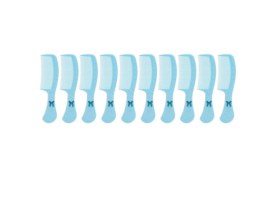 Vlrla-10pcs Wide Tooth Comb Conjunto Para Cabelo Styling, Blue