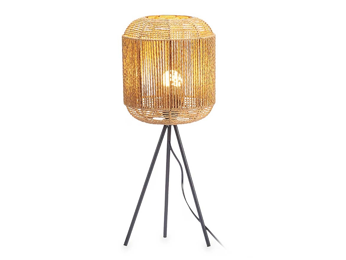 Lámpara Trípode Diseño Cilindro Cuerda. Potencia Máxima 40w.