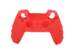 Agarre Antideslizante De Silicona Para Mando De Ps5, Protector De Consola, Apto Para Uso Alimentario, Rojo.