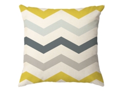 Funda De Almohada Cojín Sala De Estar Pequeño Blanco Flor Amarillo Gris Felpa Simple
