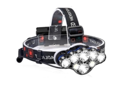 Linterna Frontal Potente 40000lm Impermeable - Recargable Por Usb Con 7 Led Y 8 Niveles De Iluminación