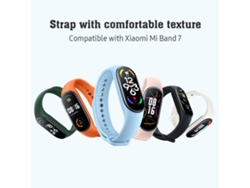 Cinto De Relógio Smart Mi Band 7 Xiaomi Tpu Cor Preto Resistente À Tear Confortável Design Integrado