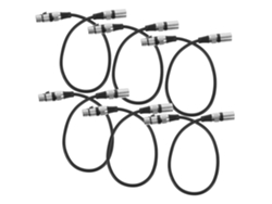 Cable De Micrófono Xlr A Macho-hembra De 6 Piezas Con Pines Para Actuaciones En Directo Y Uso En Estudio.