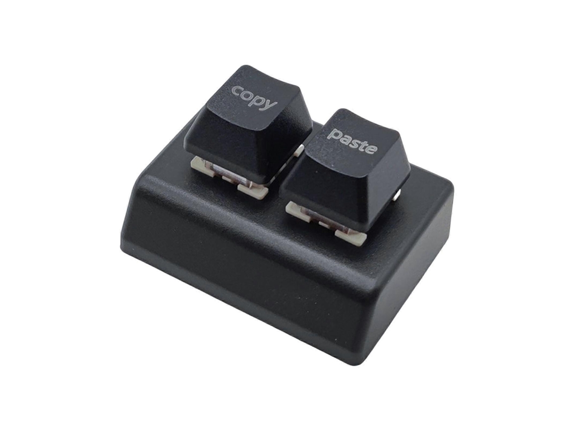 Teclado de 2 teclas para copiar y pegar Teclado programable de 2 teclas Miniteclado de 2 teclas Everley891