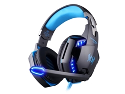 (azul) Auriculares Para Juegos Con Micrófono Estéreo De Graves Profundos Y Luces Led.