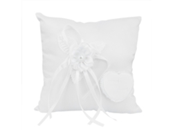 RNEMITERY Almohadilla para Anillos de Boda con Encaje, Decoración en Forma de Corazón de Camelia