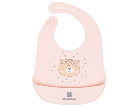 KIKKA BOO Babero Savanna Silicona Rosa