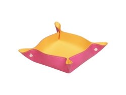 RHODIA 318952C Bandeja de Escritorio/Organizador Polipiel Naranja Rosa