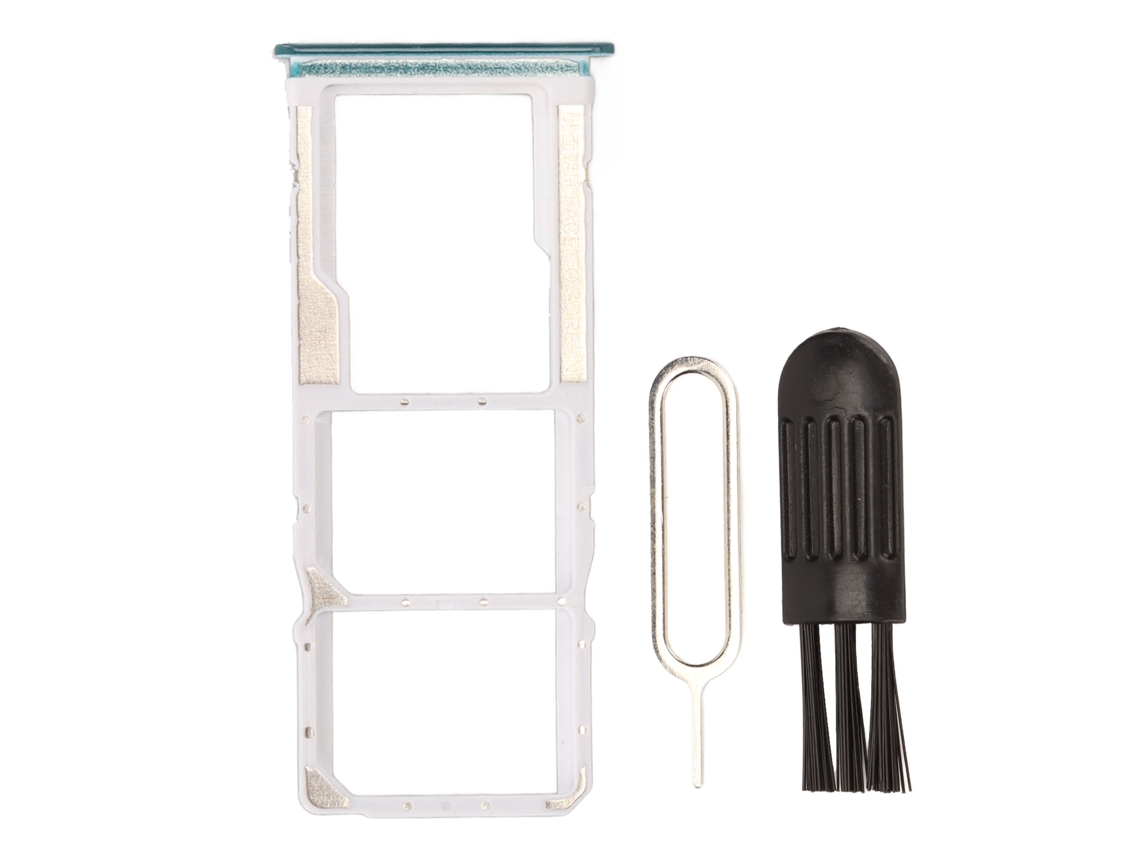 Reemplazo De Bandeja De Tarjeta Sim Para Xiaomi Redmi Note 9 Verde Con Pin Extractor Y Cepillo