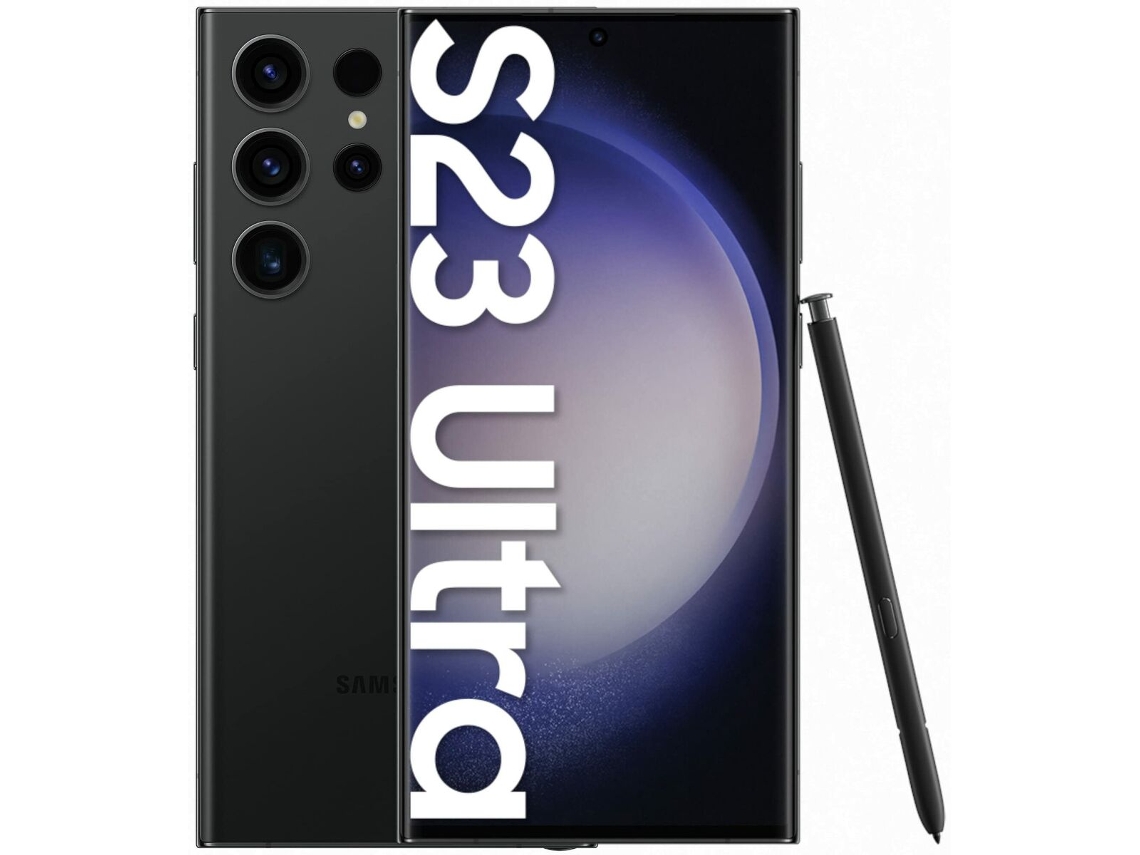 Smartphone SAMSUNG Galaxy S23 Ultra (Negro - 8 GB RAM - 6,8" - Enchufe EU - 256 GB)