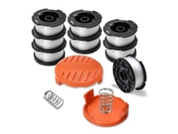 I6y Para Black Decker Gh400 Gh500 Gh600 8 Carrete + 2 Tapa + 2 Resorte U2t Pieza Para Cortacésped, Af-100-