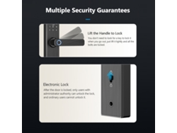 Cerradura de puerta inteligente Tuya Wifi con huella dactilar, contraseña, tarjeta IC, cerradura de entrada digital sin llave, doble cerrojo, funciona con la aplicación Pa