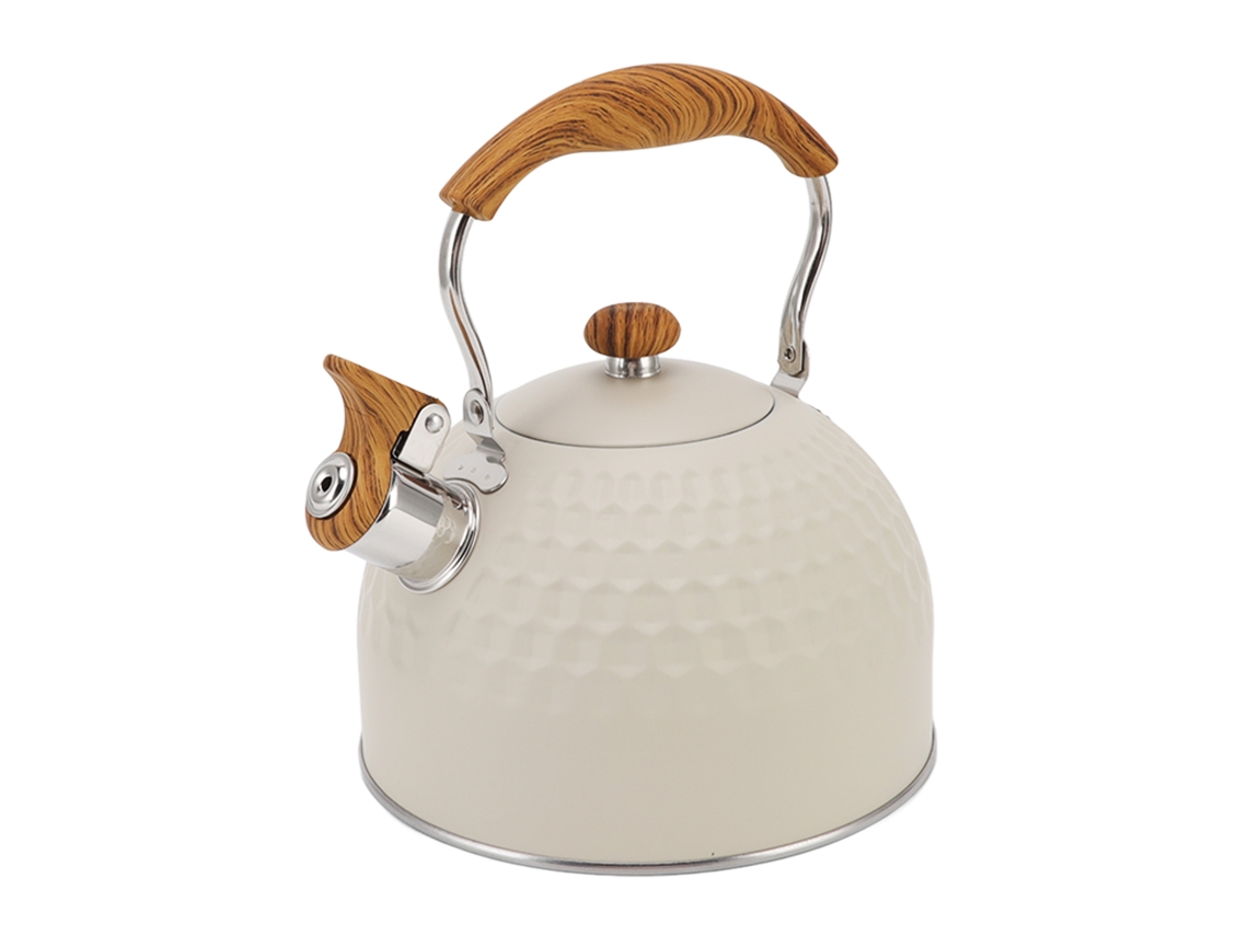 Olla De Té Silbante De Acero Inoxidable 2.5l Para Cocina Con Mango Aislante