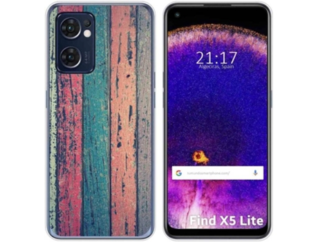 Carcasa Oppo Find X5 Lite 5G TUMUNDOSMARTPHONE Dibujos Madera 10 Multicolor