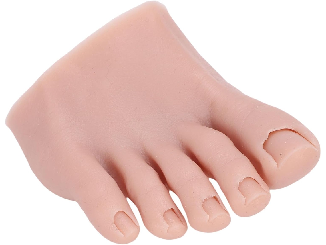 Modelo De Pie De Silicona, Maniquí De Medio Pie Con Dedos Realistas, Para Práctica De Pedicura Y