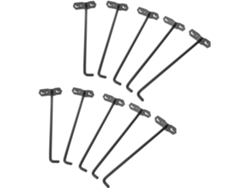 10 Ganchos Cuadrados Para Paneles Perforados, Soporte De Pared Resistente Para Herramientas Y Expositores.