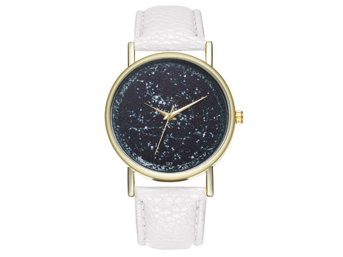 Reloj De Pulsera Unisex Minimalista Blanco Zhoulianfa De Piel Sintética Con Movimiento De Cuarzo.