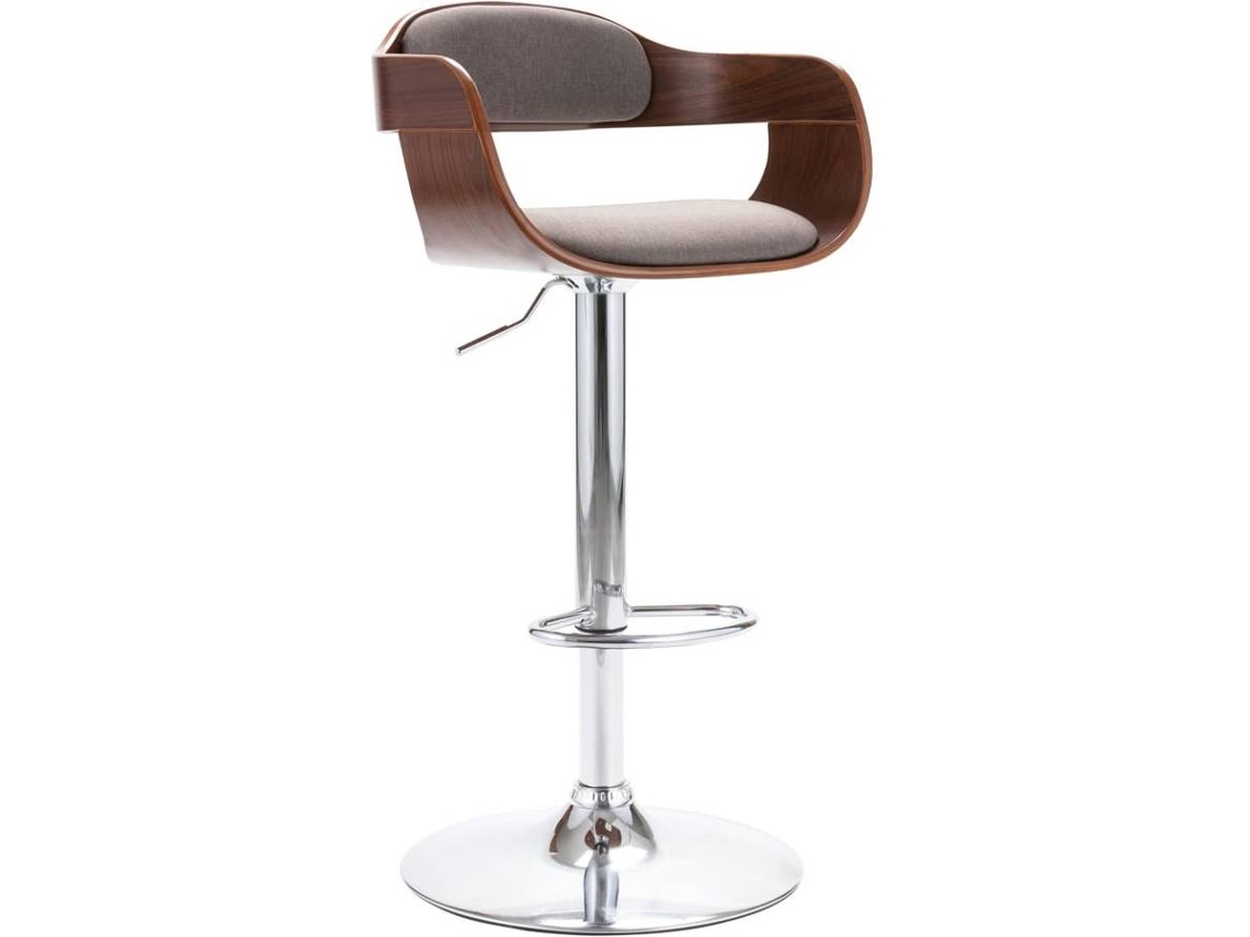 Cadeira de bar VIDAXL Cinzento-acastanhado Tecido (49.5x47.5x105.5 cm)