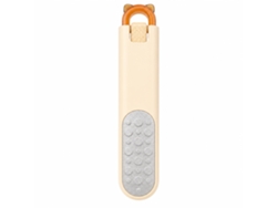 Raspador De Pies Polski Abs/as/acero Inoxidable 19x3,5x2 Cm Naranja Doble Cara Con Cepillo Pedicura En Casa Y Viaje Seco/húmedo