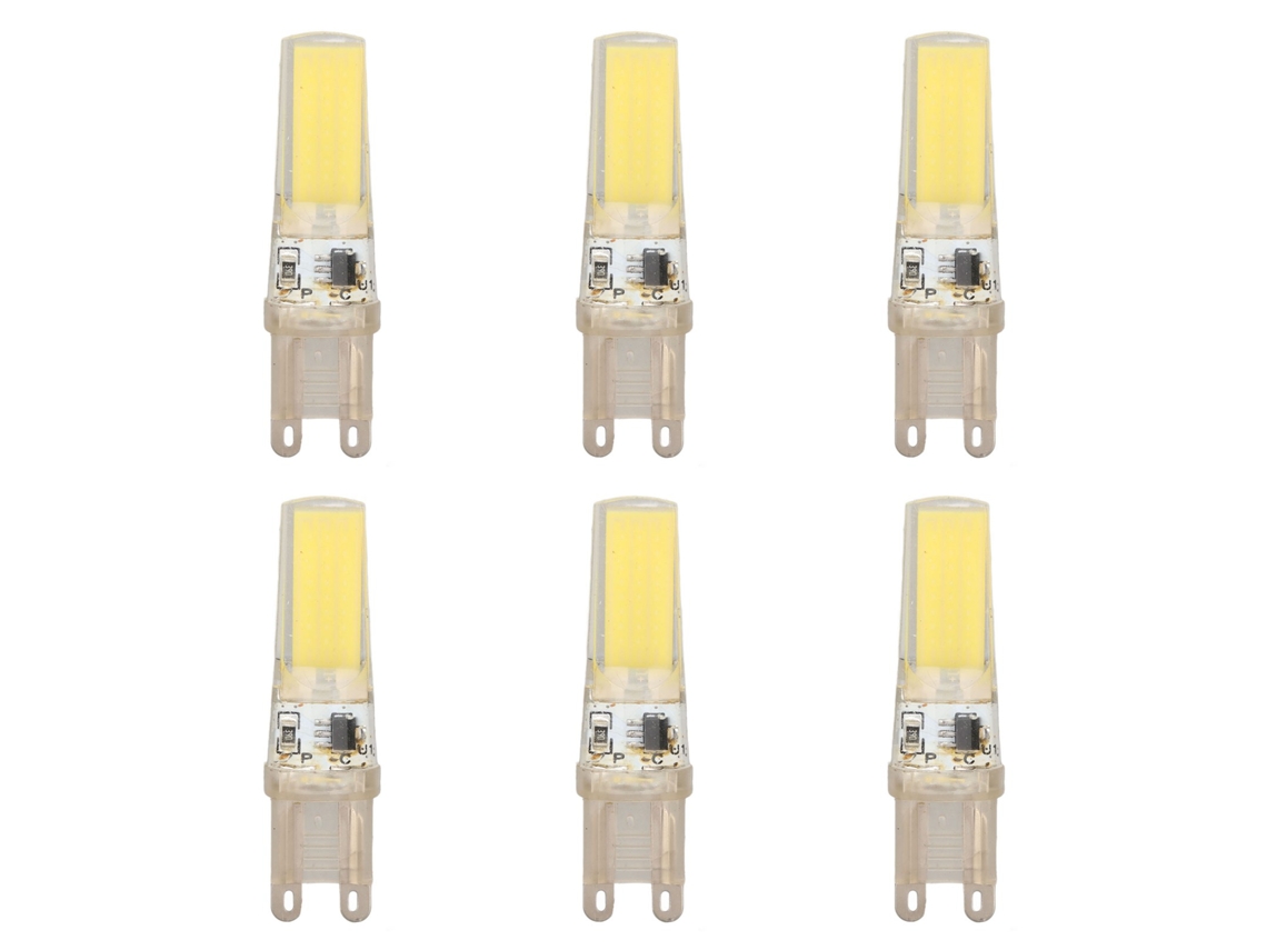 2026-6pcs Bombilla Led G9 Cob Regulable Reemplazo Profesional Para Lámparas De Pared Y Mesa 220v