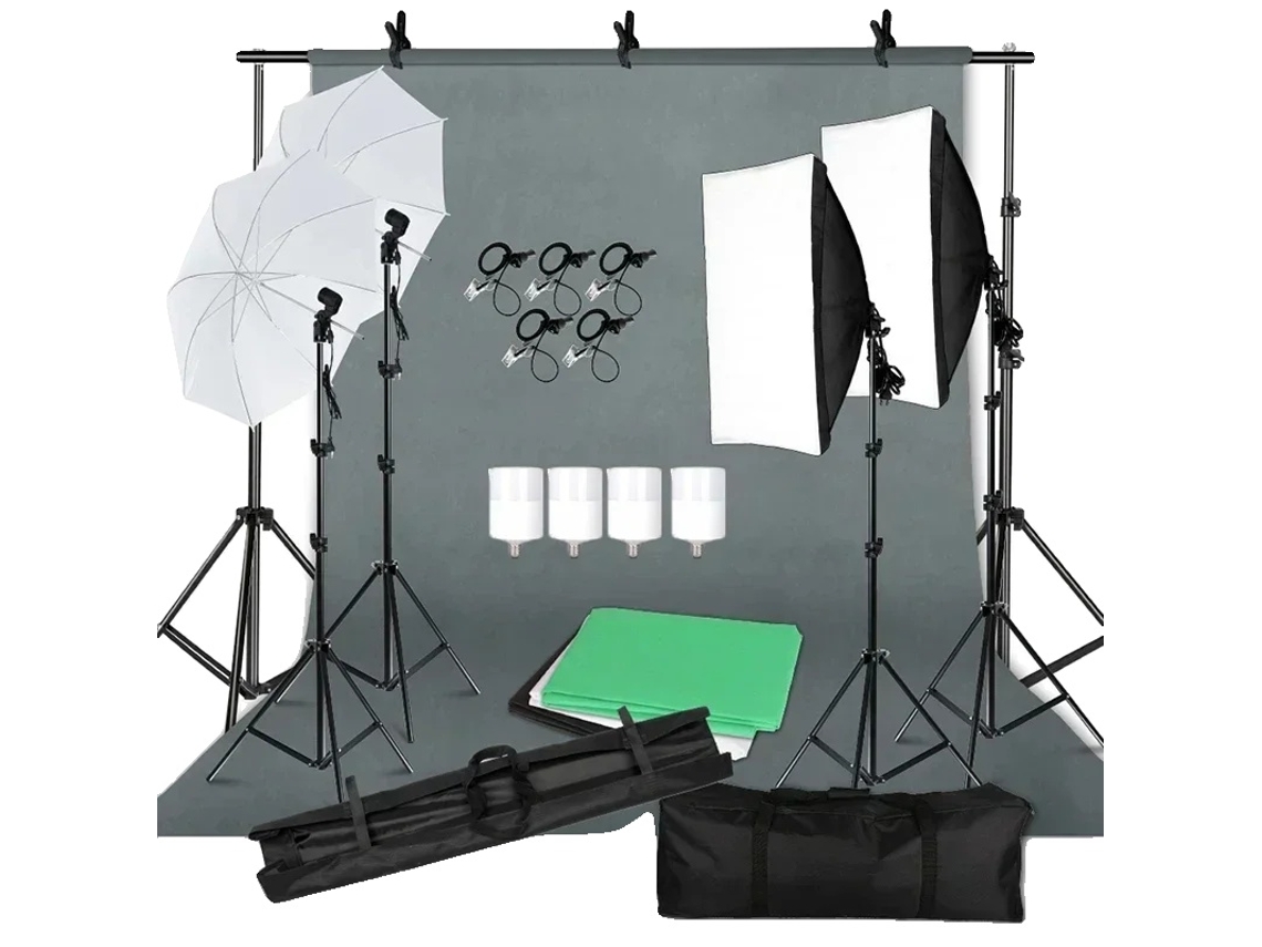 Kit de iluminación para fotografía, softboxes, soportes de luz ajustables, kit de estudio fotográfico 53