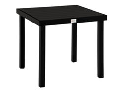 Mesa Jardín 78x78 Comedor Exterior 4 Personas Negra