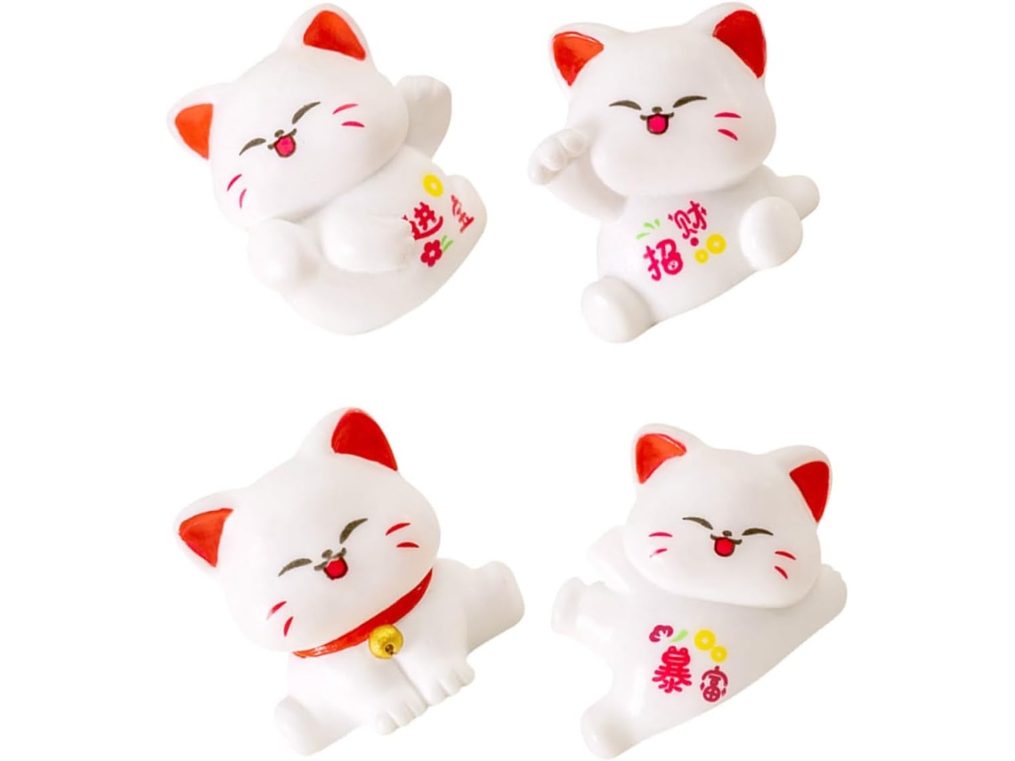 Kit De 4 Estatuas De Gatos, Decoración Para Fiestas Temáticas De Gatos, Adornos Decorativos De Gatos Para Jardín Y Hogar