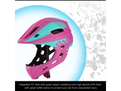 Casco Integral Para Niños Con Barbilla Desmontable Y Luz Trasera, Casco Ligero Y Transpirable Para Ciclismo, Patinaje Y Deportes