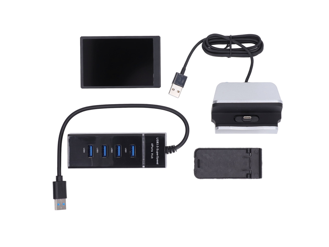 Monitor De Ordenador Usb De 3,5 Pulgadas Con Ajuste Continuo De Brillo Y Rotación De 360°.