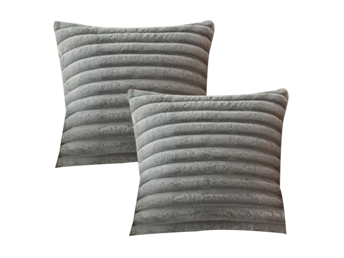 Juego De 2 Fundas De Almohada Decorativas De Felpa Suave, 45 X 45 Cm
