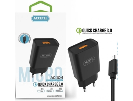 Kit Cargador PD + Cable Type-C AC627 Rápida Carga 2.5X 20W Power Delivery  3.0 para Xiaomi Redmi Note 12 5G Blanco ACCETEL