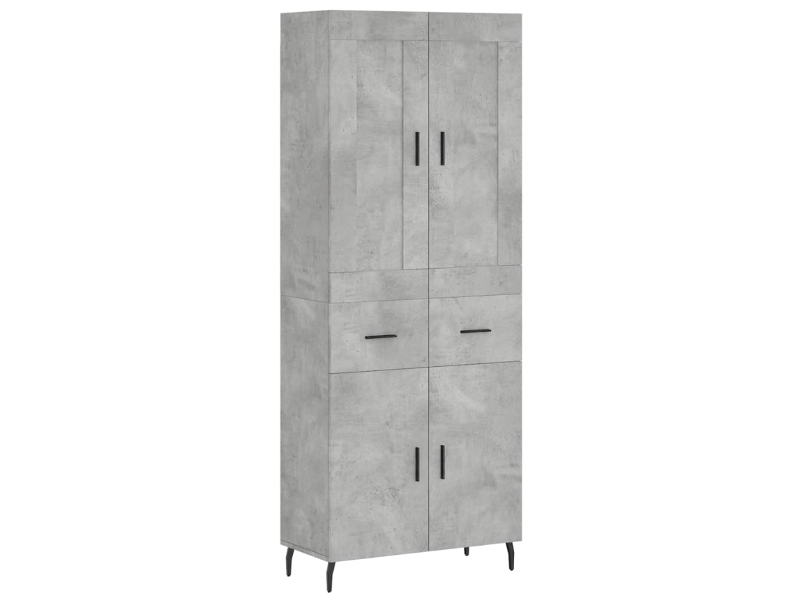 Aparador Alto VIDAXL Gris Madera contrachapada (69,5x34x180 cm)