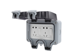 Caja de enchufes de pared exterior impermeable de 220 V, componentes de control eléctrico