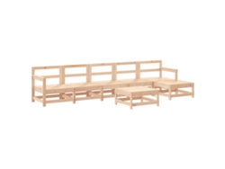 Maison Exclusive - Juego De Muebles De Jardín 7 Piezas Madera Maciza De Pino