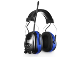 YEMAESRE Auriculares de radio con reducción de ruido y pantalla digital Bluetooth, color azul