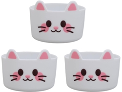 Juego De 3 Botines De Silicona Con Forma De Gato Para El Agua - Funda Resistente A Los Arañazos Para Biberones (blanco)