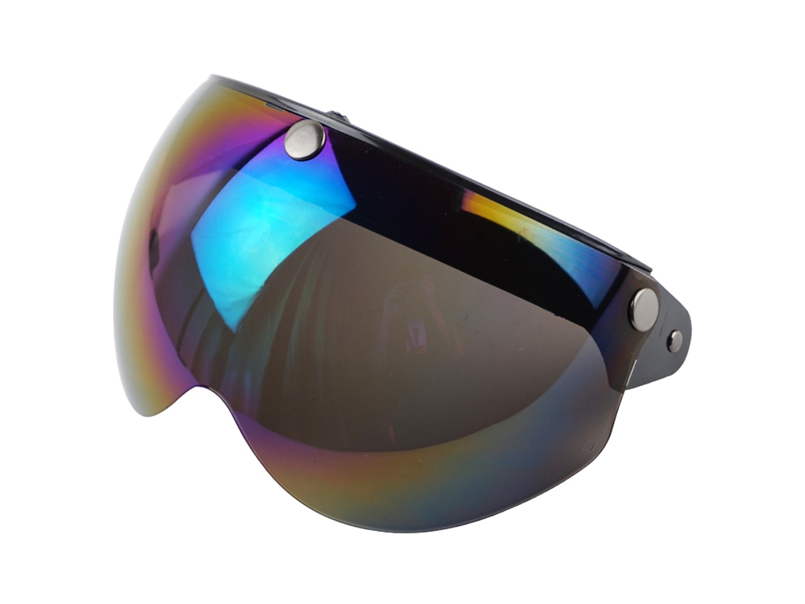 2026-visera Para Casco Retro De 3 Broches Protector Solar Y Anti-viento Para Casco De Moto De Media Cara