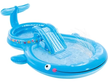 Piscina Infantil INTEX Ballena con Resbalón (235 L - 373x234x99 cm)