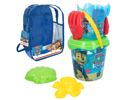 Set cubo de playa c/accesorios y mochila transporte PAW PATROL La Patrulla Canina