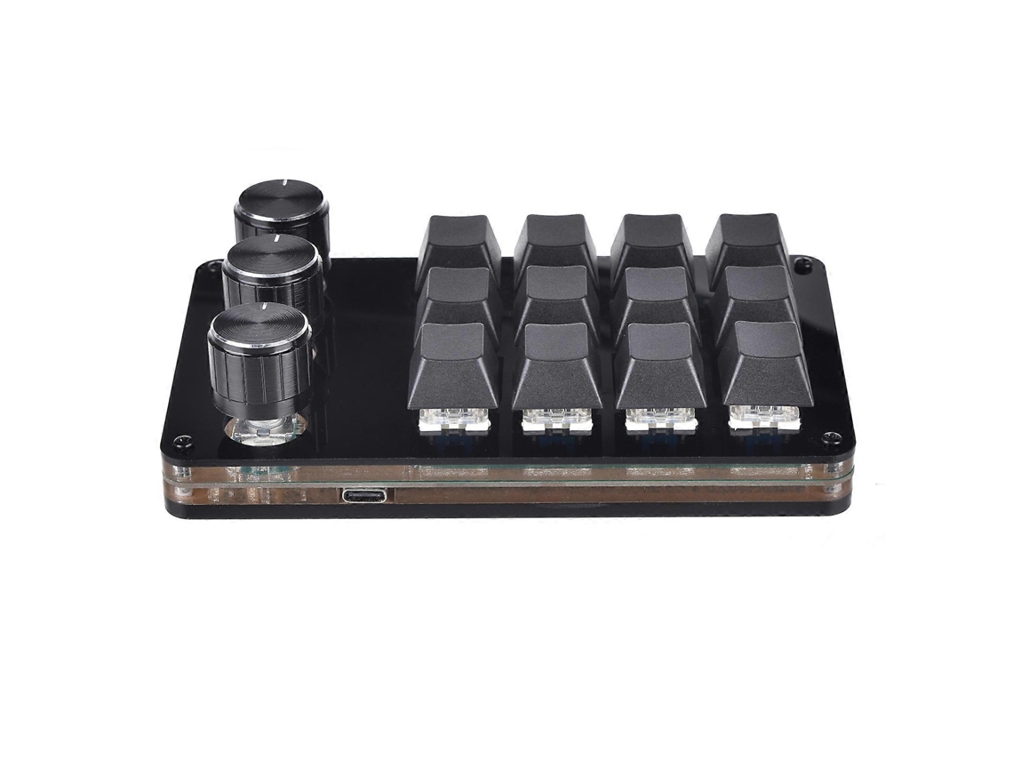 Mini teclado macro programable de 12 teclas para juegos mecánicos, teclado macro de 3 botones, teclado para juegos intercambiable en caliente Everley891