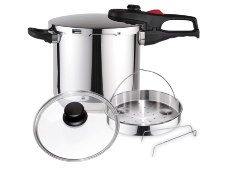 Olla a Presión Súper Rápida MAGEFESA Practika Plus Complet (Capacidad: 7.5L + Cestillo + Tapa de Cristal)