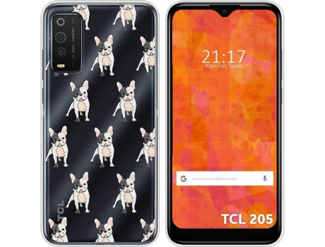 Carcasa TCL 205 TUMUNDOSMARTPHONE Dibujos Transparente Perros 12 Multicolor