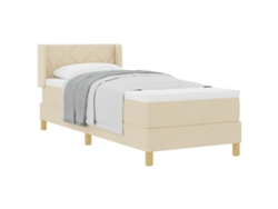 Maison Exclusive - Cama Tipo Box Spring Con Colchón Crema 200 X 80 Cm Tela