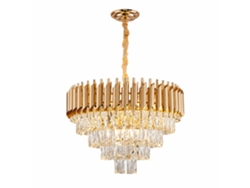 Lámpara De Techo De Cristal Pibaogu Asled-423 (dorado)
