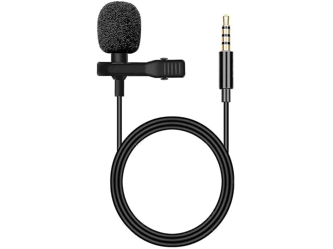 Micrófono De Solapa Para Teléfonos Móviles Y Ordenadores Con Cable De 1,5 M, Omnidireccional, Con Cancelación De Ruido, Compatible Con Smartphones, Ordenadores Y Cámaras.