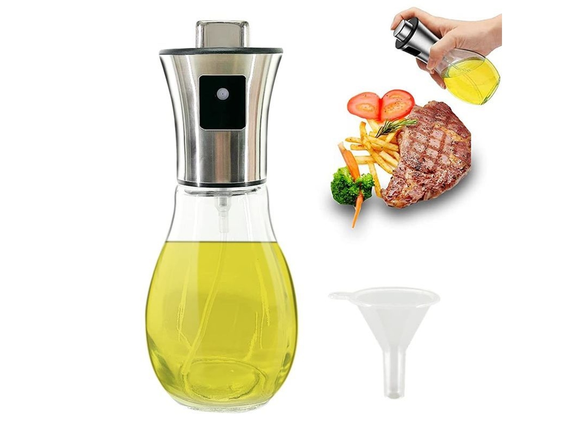 2026da-spray Botella De Aceite De Oliva 200ml Vidrio Transparente Portátil Dispensador De Aceite Para Cocina