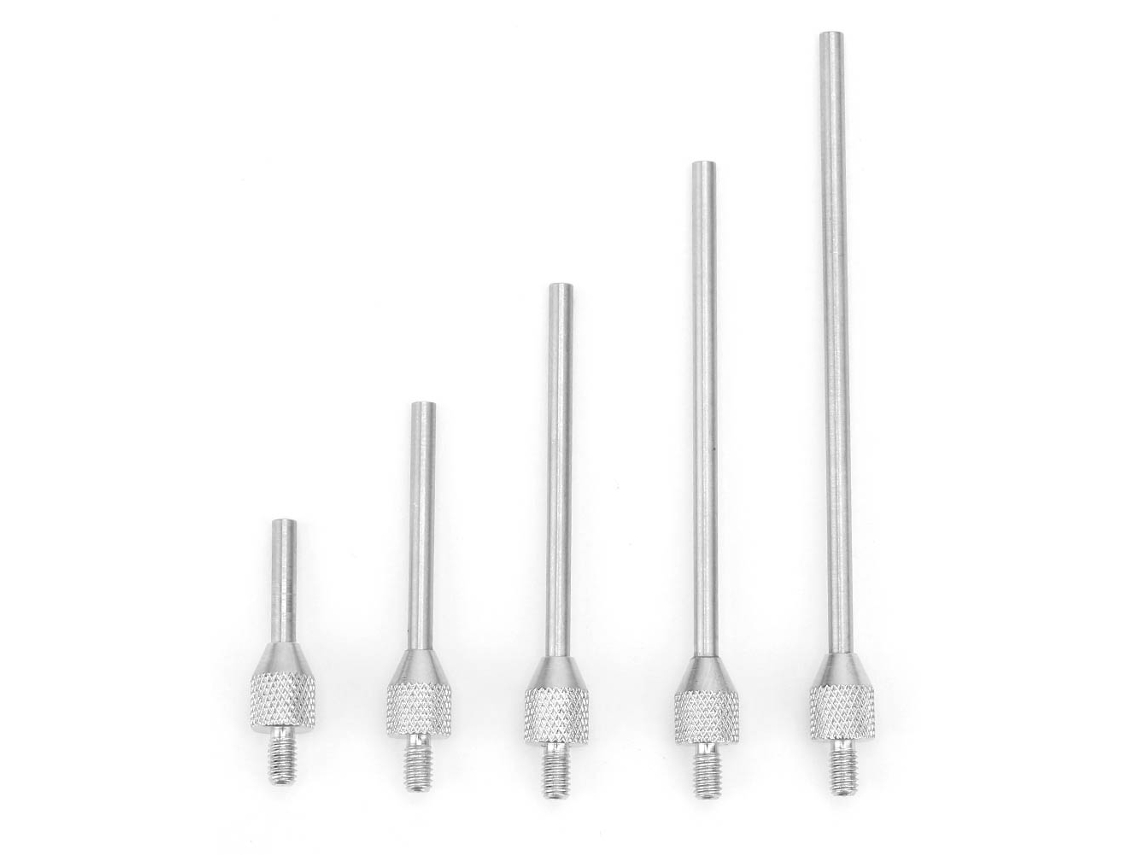 5pcs Sonda De Agulha Para Indicador Dial Com Contato D2.0mm L10/20/30/40/50 Aço Tungstênio