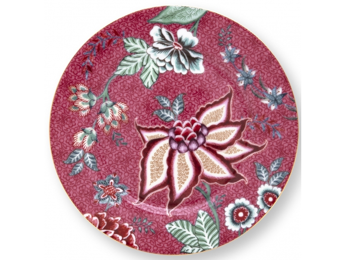 Plato PIP STUDIO Festival Flores Rosa 17cm